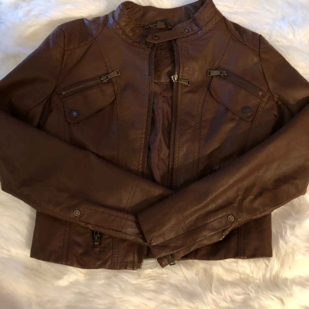 Faux Leather Jacket (Size Medium in Kids)